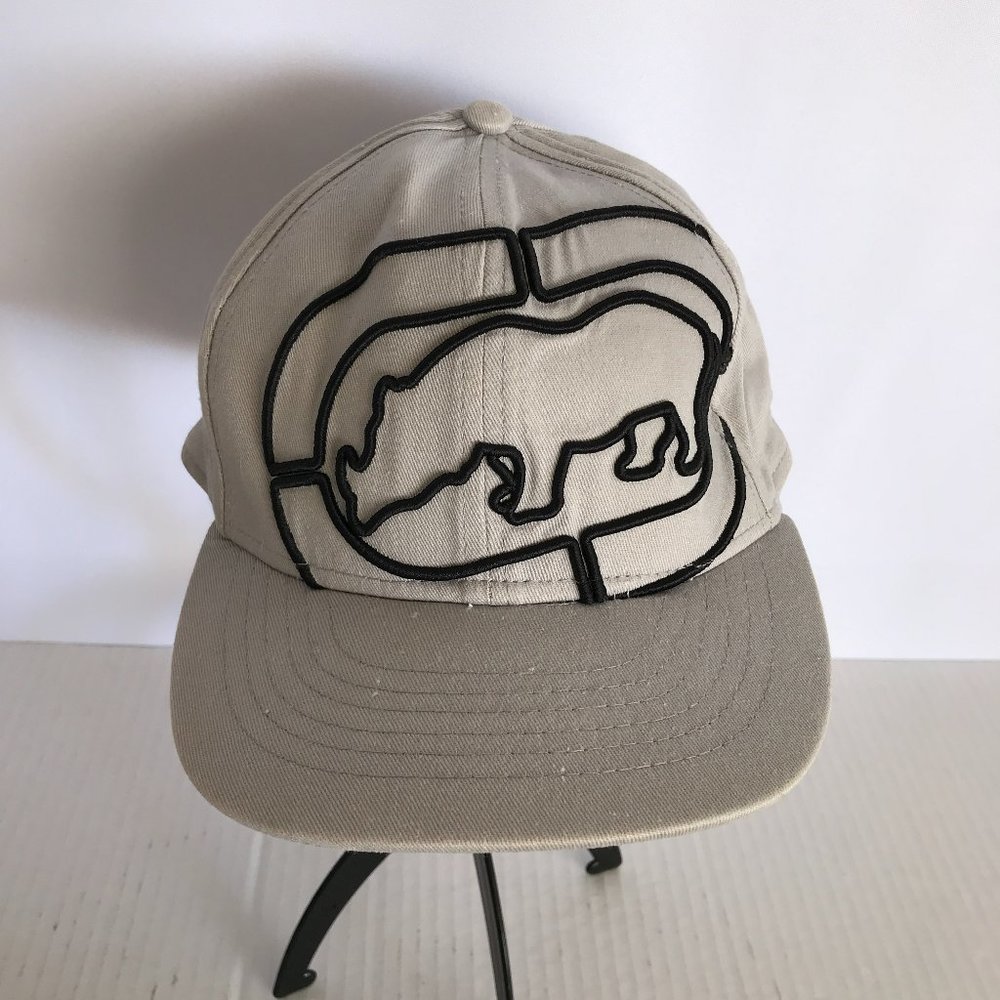 Ecko Unltd 100% Cotton Men's Gray Black Logo Stitched Embroidery Cap Sz S-M